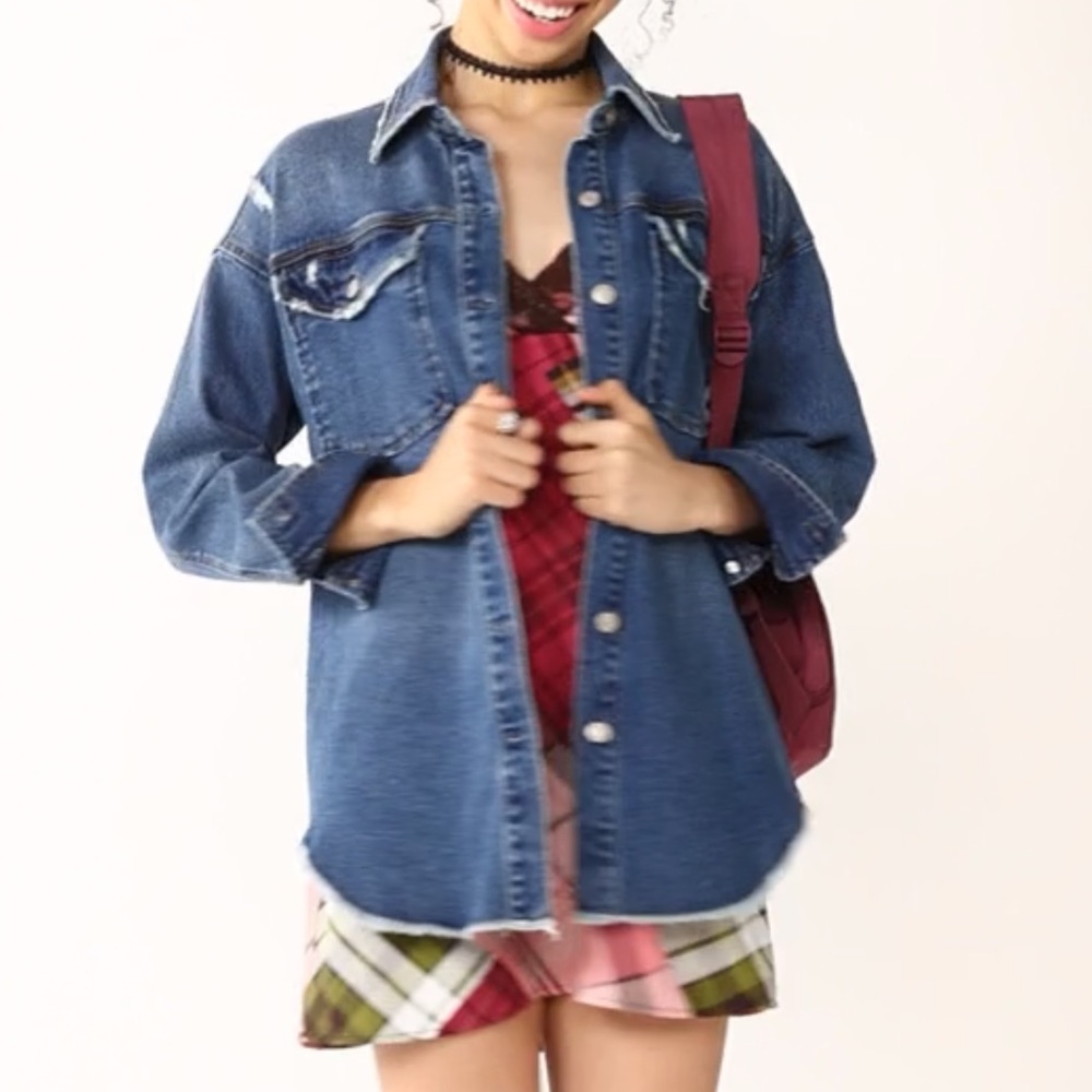 SO Denim Shacket NWT Size L